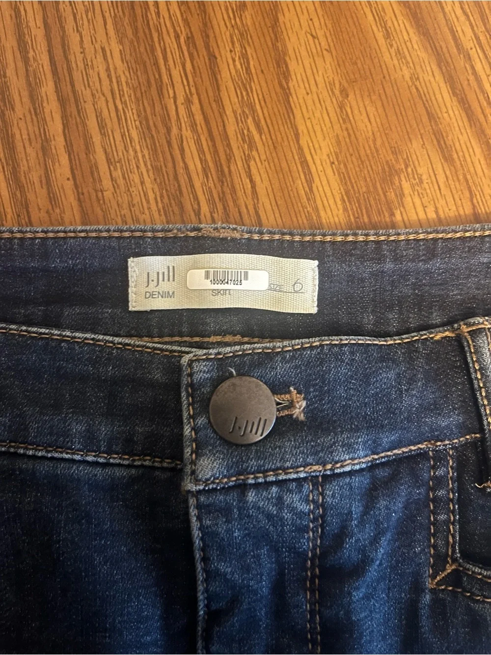 J. Jill Dark Blue Denim Mini Skirt